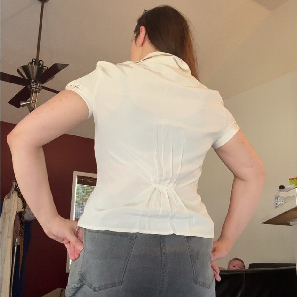 90s silk pleat shirt - Picture 3 of 9